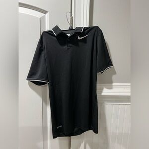 Unisex Youth Black Golf Shirt